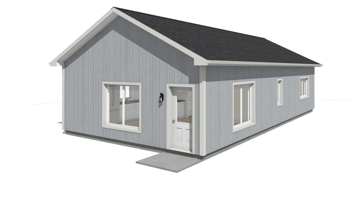 Rendering of the proposed detached accessory residential unit at Erie Street